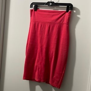 Coral colored bodycon shirt